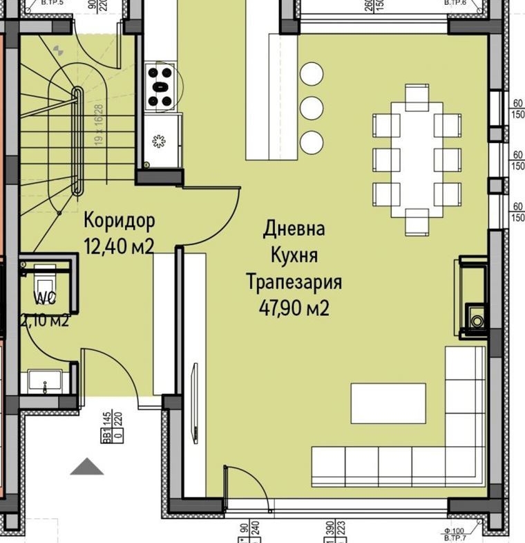 КЪЩА 261 М2 НА ТРИ ЕТАЖА И ДВОР 253 М2 БЛИЗО ДО ЕЗЕРОТО ПАНЧАРЕВО - 0