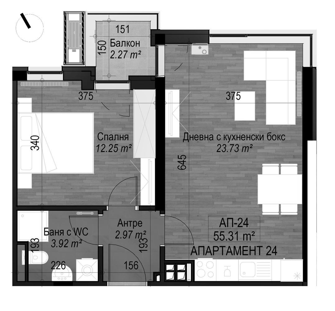 2-СТАЕН АПАРТАМЕНТ 70 М² В МАЛИНОВА ДОЛИНА - 0