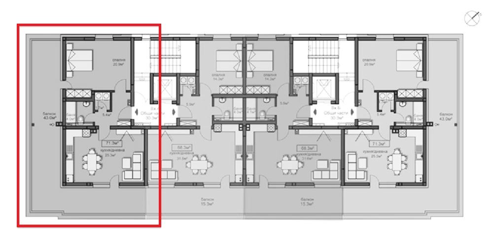 2-СТАЕН АПАРТАМЕНТ 105 М² с панорамна тераса ДО МЕТРОСТАНЦИЯ КРАСНО СЕЛО - 0