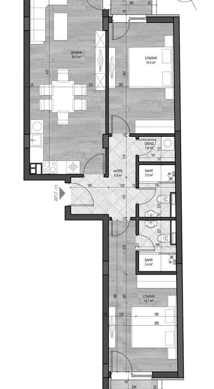 3-СТАЕН АПАРТАМЕНТ СЪС 112 М² БЛИЗО ДО БУЛ. ТОДОР КАБЛЕЖКОВ - 0