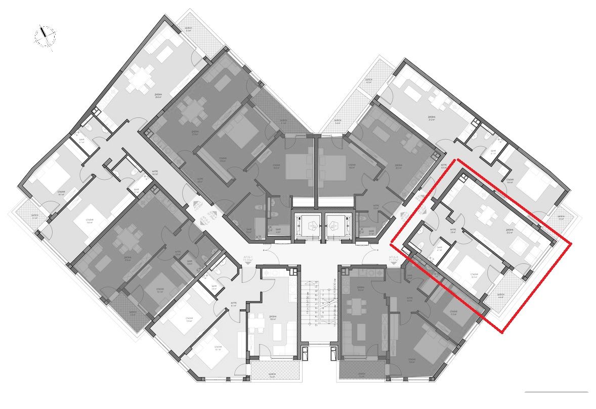 2-СТАЕН АПАРТАМЕНТ СЪС 67 М² ДО БУЛ. ТОДОР КАБЛЕЖКОВ - 0