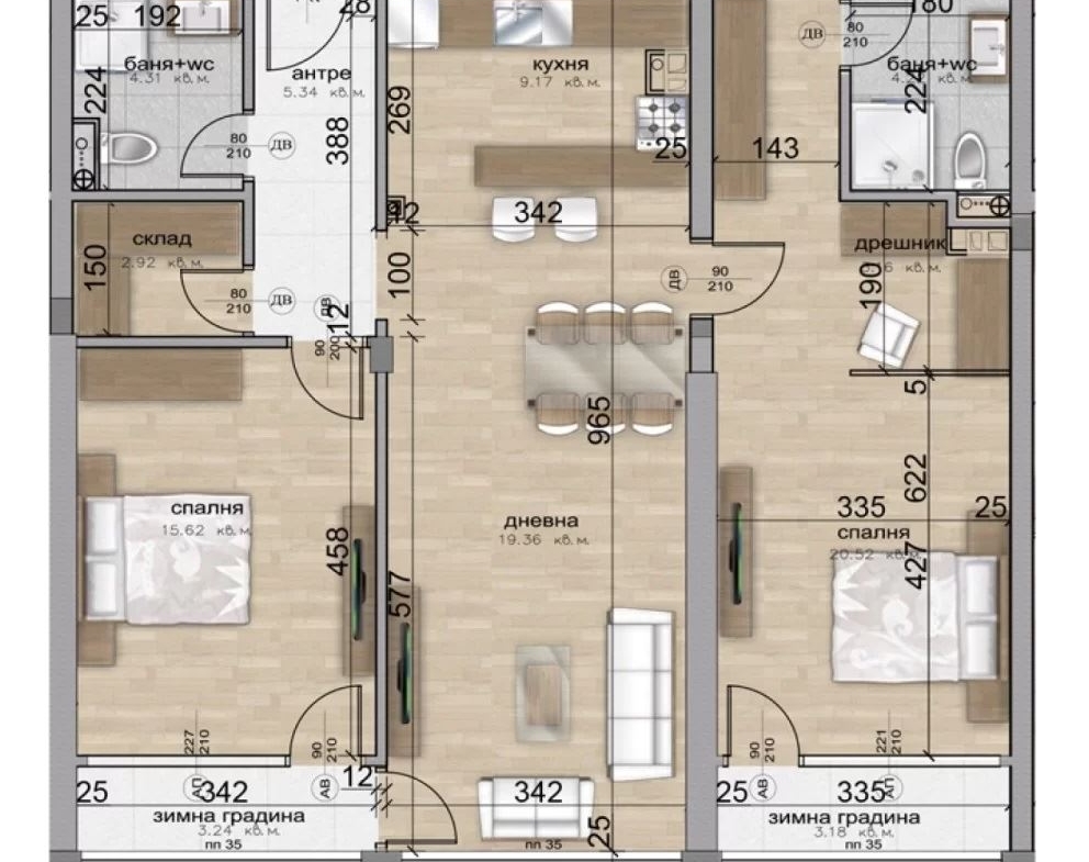 3-СТАЕН АПАРТАМЕНТ СЪС 132 М² на тиха улица в ж.к. Гоце Делчев - 0