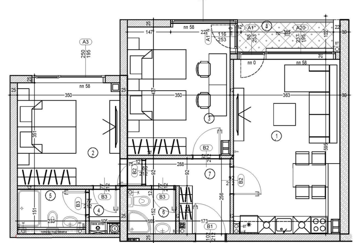 3-СТАЕН АПАРТАМЕНТ 91 М² ДО МОЛ БЪЛГАРИЯ - 0