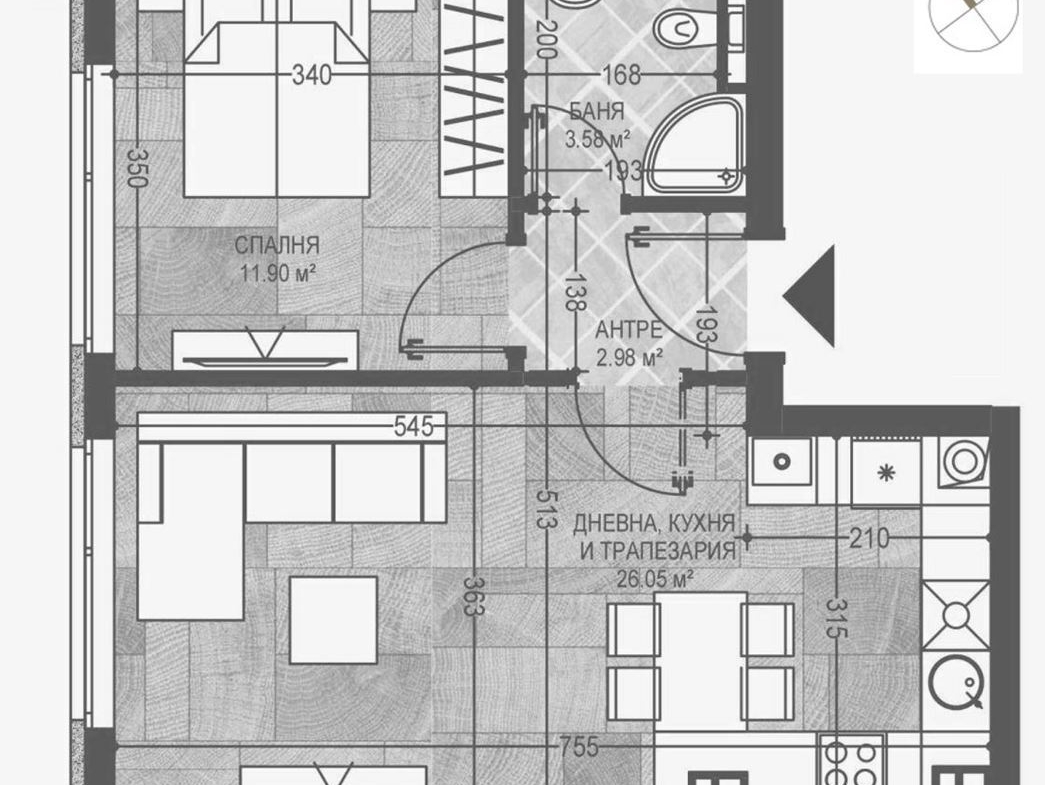 2-СТАЕН АПАРТАМЕНТ 60 М² ДО МОЛ БЪЛГАРИЯ - 0