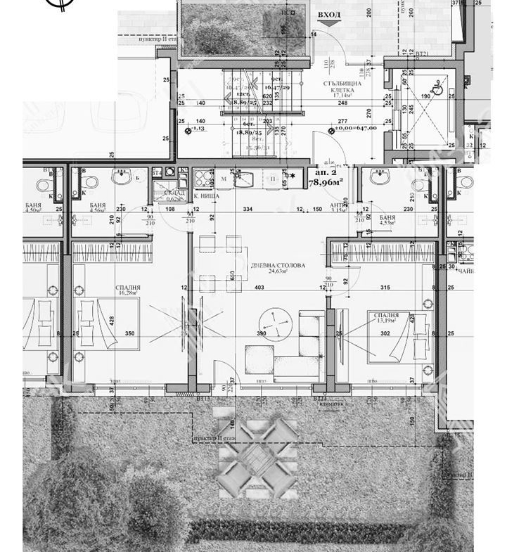 3-СТАЕН АПАРТАМЕНТ 91 М² СЪС СОБСТВЕН ДВОР 39 М² ДО РЕЗИДЕНЦИЯ БОЯНА - 0