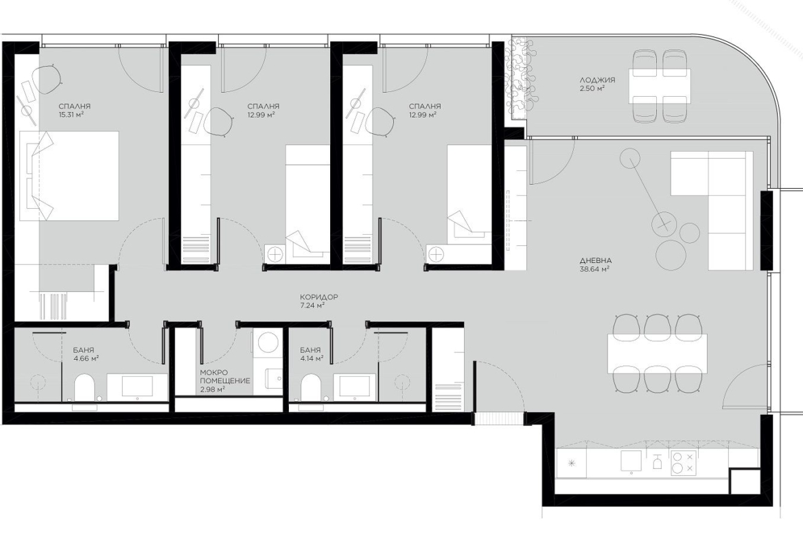 4-СТАЕН АПАРТАМЕНТ 198 М² ДО МЕТРОСТАНЦИЯ МИЗИЯ - 0