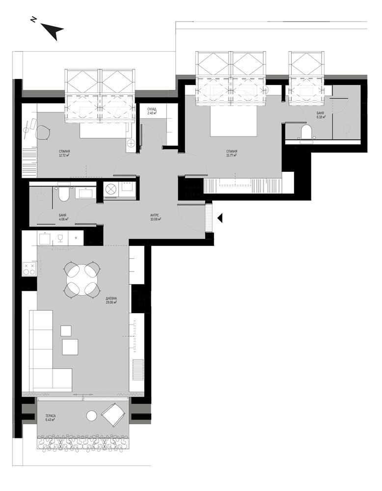 3-СТАЕН АПАРТАМЕНТ 113 М² ДО МЕТРОСТАНЦИЯ МИЗИЯ - 0