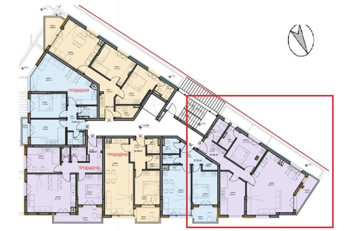 3-СТАЕН АПАРТАМЕНТ 116 М² В Ж.К. ОВЧА КУПЕЛ - 0