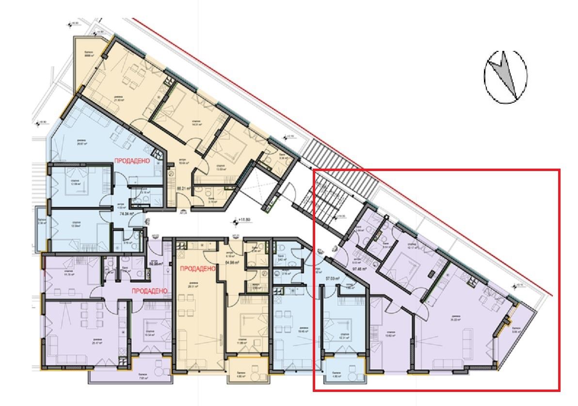 3-СТАЕН АПАРТАМЕНТ 116 М² В Ж.К. ОВЧА КУПЕЛ - 0