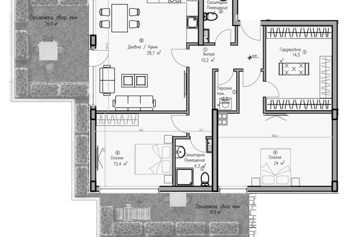 3-СТАЕН АПАРТАМЕНТ 151 М² В ПОЛИТЕ НА ВИТАША - 0