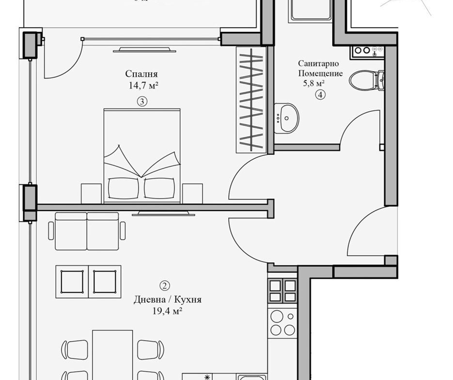 2-СТАЕН АПАРТАМЕНТ 65 М² В ПОЛИТЕ НА ВИТАША - 0