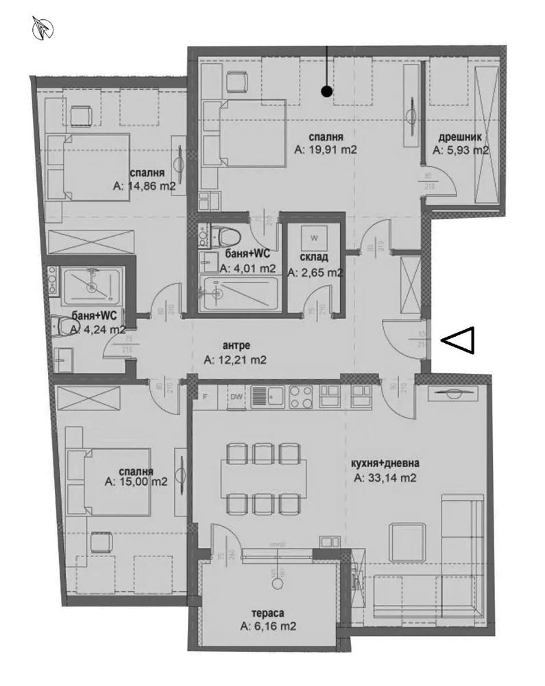 4-СТАЕН АПАРТАМЕНТ 156 М² ДО МЕТРОСТАНЦИЯ МИЗИЯ - 0