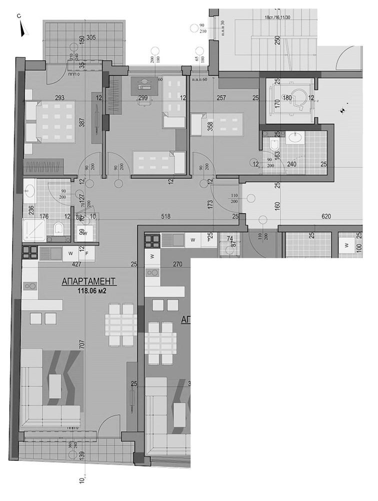 4-СТАЕН АПАРТАМЕНТ - 119 М² ДО МЕТРОСТАНЦИЯ ЛЪВОВ МОСТ - 0