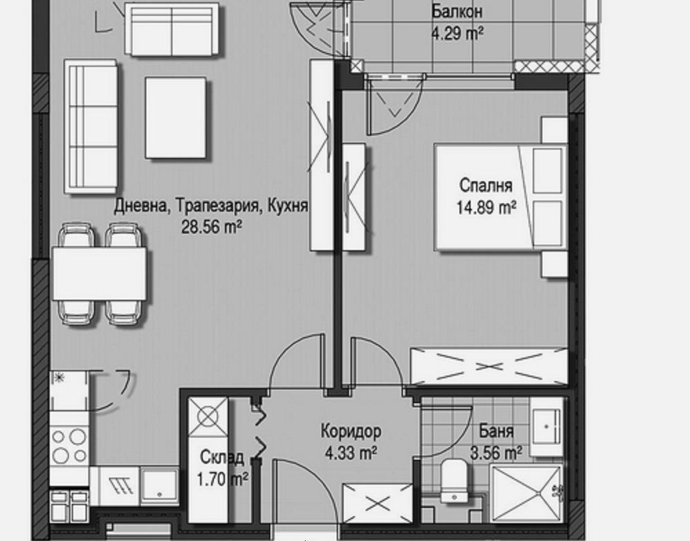 2-СТАЕН АПАРТАМЕНТ 82 М² ДО МЕТРОСТАНЦИЯ ВИТОША - 0