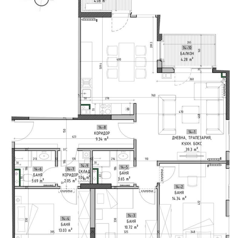 4-СТАЕН АПАРТАМЕНТ 145 М2 ДО МЕТРОСТАНЦИЯ МИЗИЯ - 0