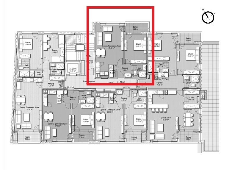 2-СТАЕН АПАРТАМЕНТ 82 М² ДО МЕТРОСТАНЦИЯ ВИТОША - 0