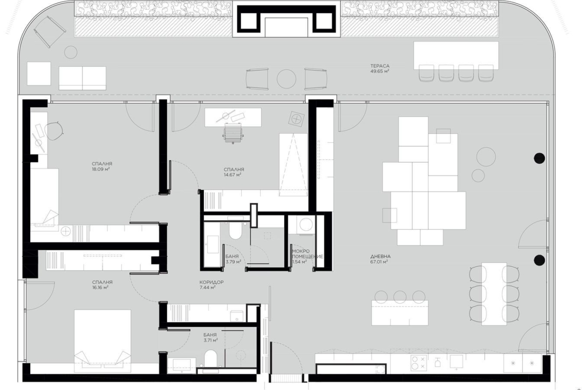 4-СТАЕН АПАРТАМЕНТ 245 М² ДО МЕТРОСТАНЦИЯ МИЗИЯ - 0