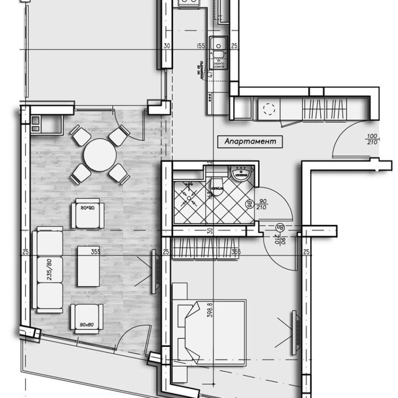 2-СТАЕН АПАРТАМЕНТ 93 М² БЛИЗО ДО ЮЖНИЯ ПАРК - 0