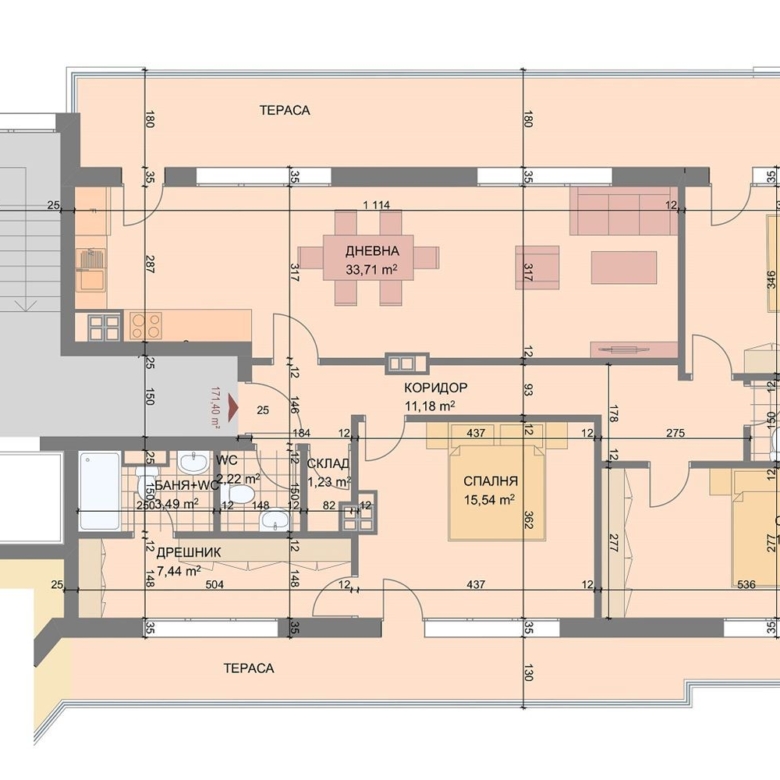 4-СТАЕН АПАРТАМЕНТ 201 М² В КВ. РАЗСАДНИКА - 0
