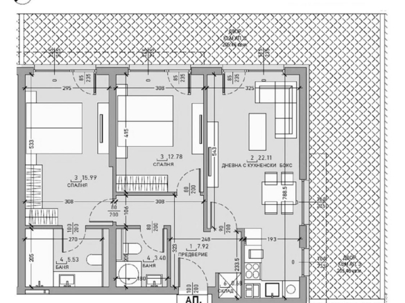 3-СТАЕН АПАРТАМЕНТ 97 М² В МАЛИНОВА ДОЛИНА - 0
