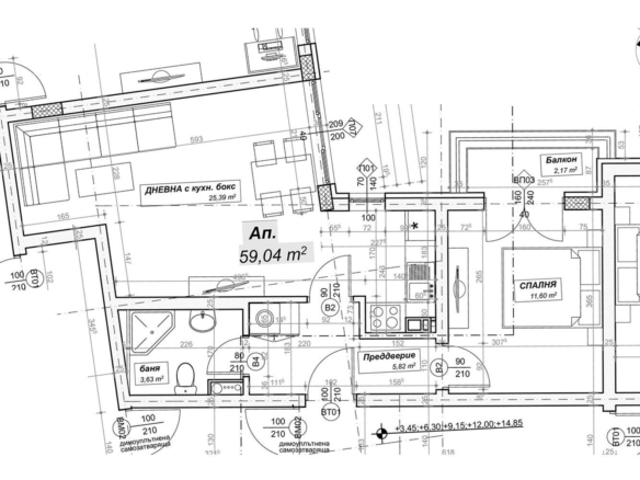 2-СТАЕН АПАРТАМЕНТ 77 М² БЛИЗО ДО ЮЖНИЯ ПАРК - 0