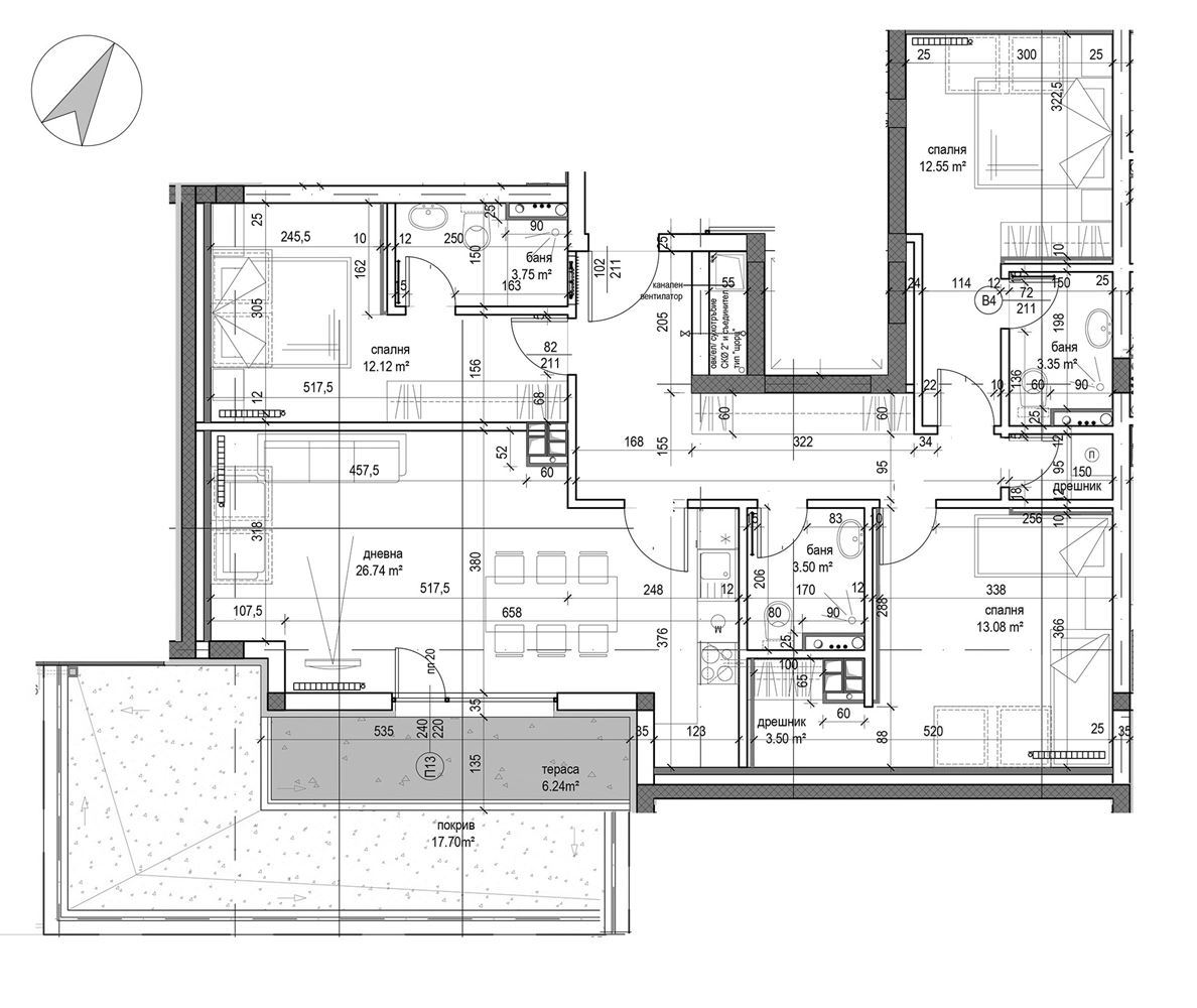 4-СТАЕН АПАРТАМЕНТ СЪС ЗП 143 М² ДО МЕТРОСТАНЦИЯ МИЗИЯ. - 0