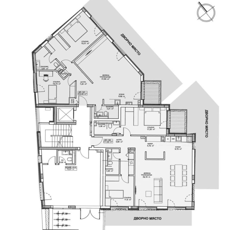 3-СТАЕН АПАРТАМЕНТ 120 М² СОБСТВЕН ДВОР 160 М² В КВ. ПАВЛОВО - 0