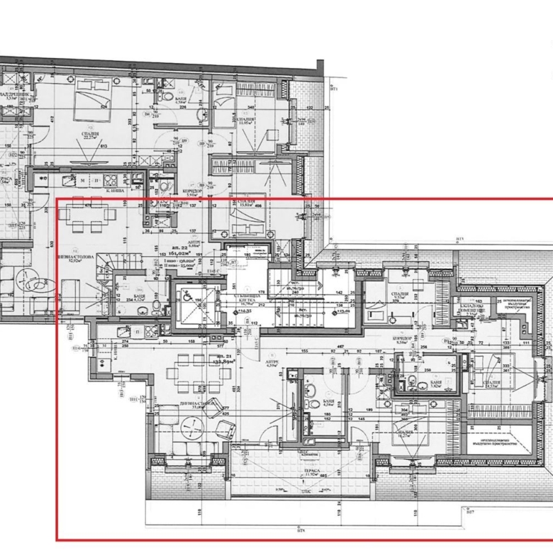 4-СТАЕН АПАРТАМЕНТ 155 М² В КВ. СТУДЕНТСКИ ГРАД - 0