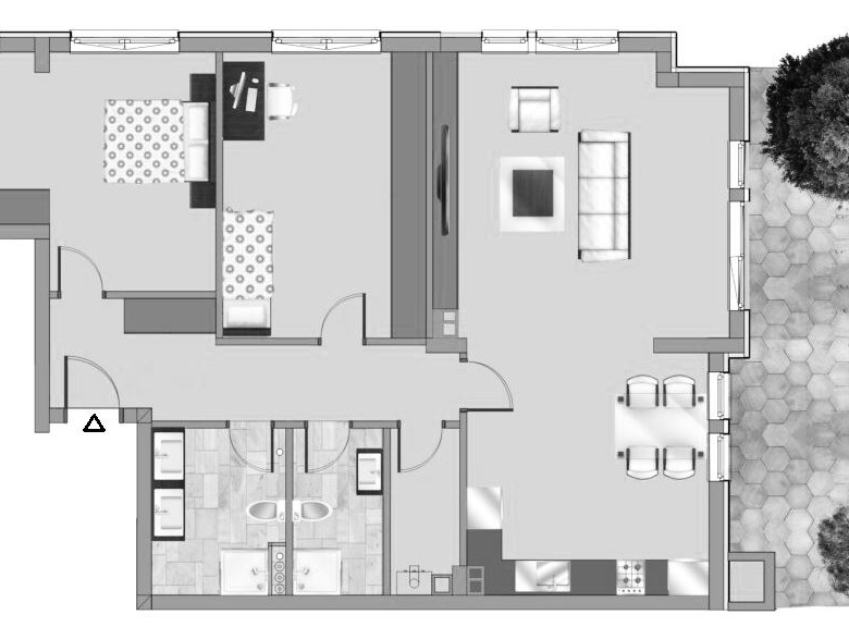 3-СТАЕН АПАРТАМЕНТ 133 М² СЪС СОБСТВЕН ДВОР ДО НБУ - 0