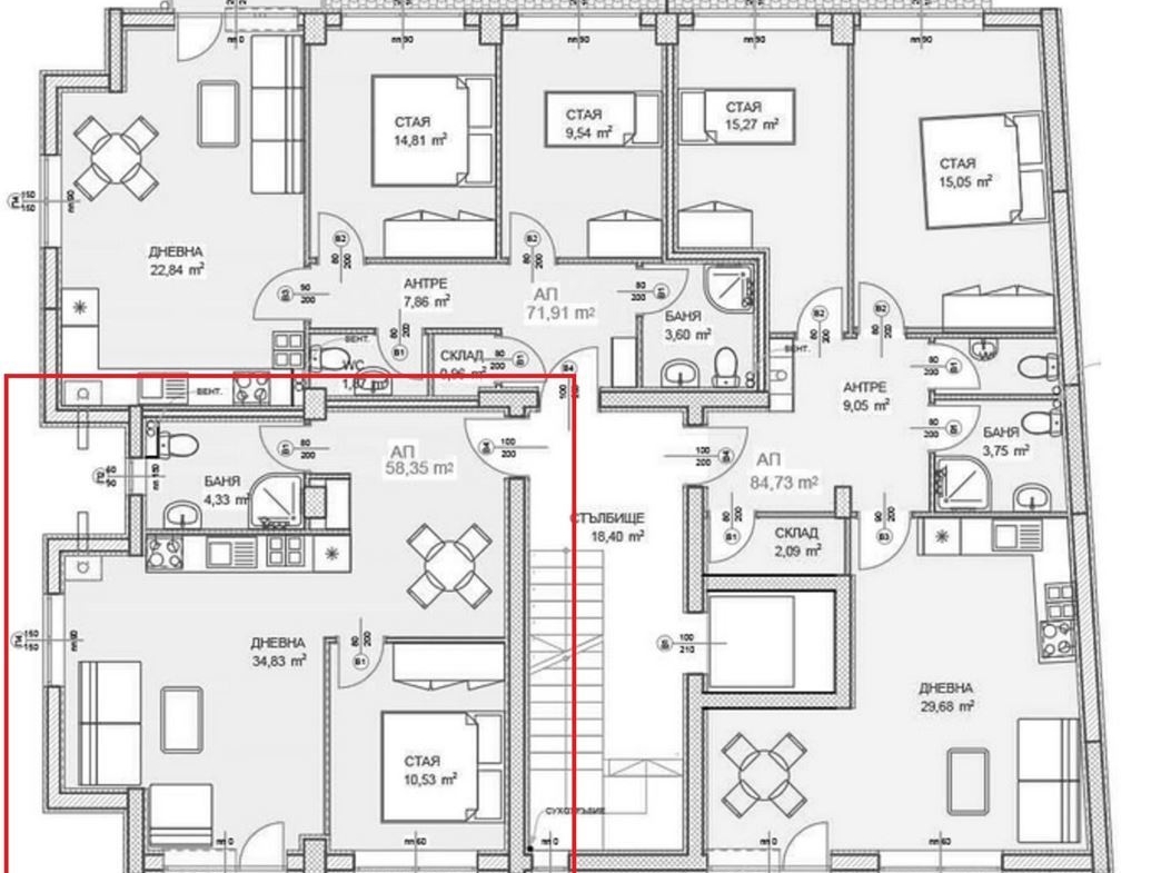 2-СТАЕН АПАРТАМЕНТ 70 М² СЪС ДО МЕТРОСТАНЦИЯ МИЗИЯ - 0
