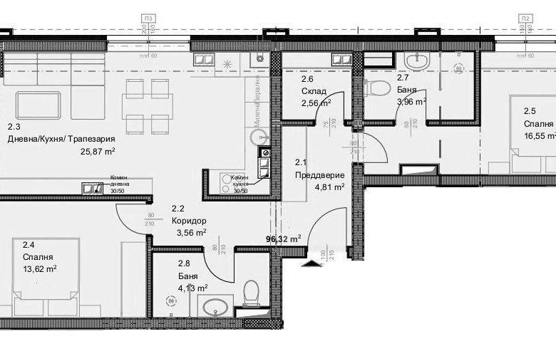 3-СТАЕН АПАРТАМЕНТ 115 М² В КВ.ОВЧА КУПЕЛ - 0