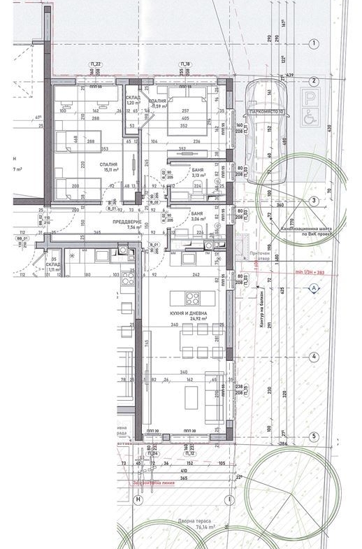3-СТАЕН АПАРТАМЕНТ СЪС 92 М² СЪС СОБСТВЕН ДВОР В КВ. 76 М², ОВЧА КУПЕЛ - 0