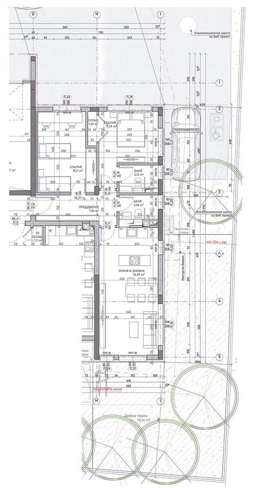 3-СТАЕН АПАРТАМЕНТ СЪС 92 М² СЪС СОБСТВЕН ДВОР В КВ. 76 М², ОВЧА КУПЕЛ - 0