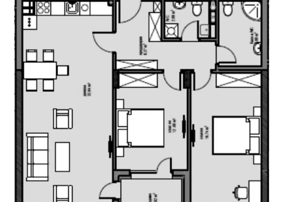 3-СТАЕН АПАРТАМЕНТ 113 М² В КВ. МАЛИНОВА ДОЛИНА ДО ЗИМНИЯ ДВОРЕЦ НА СПОРТА - 0