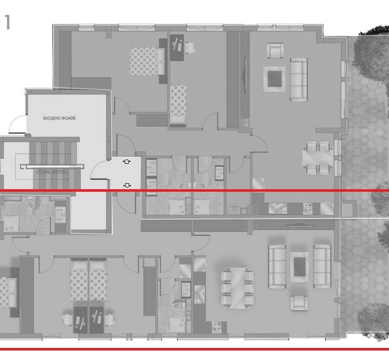 4-СТАЕН АПАРТАМЕНТ 150 М² СЪС СОБСТВЕН ДВОР ДО НБУ - 0