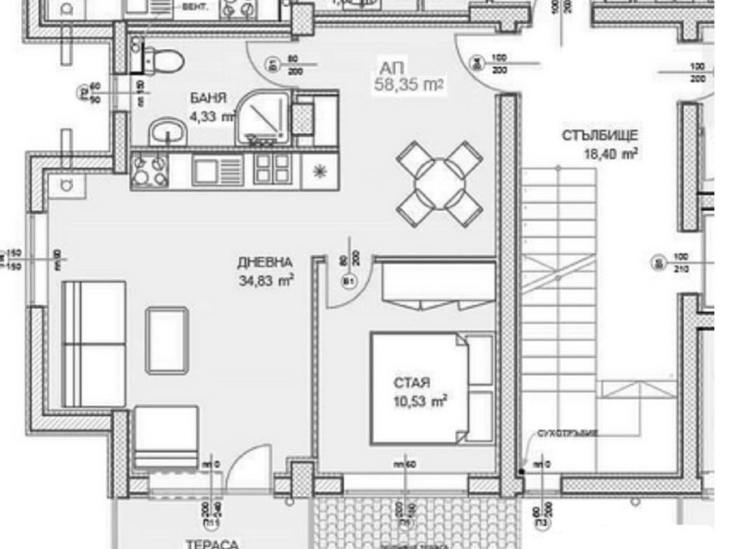 2-СТАЕН АПАРТАМЕНТ 70 М² СЪС ДО МЕТРОСТАНЦИЯ МИЗИЯ - 0