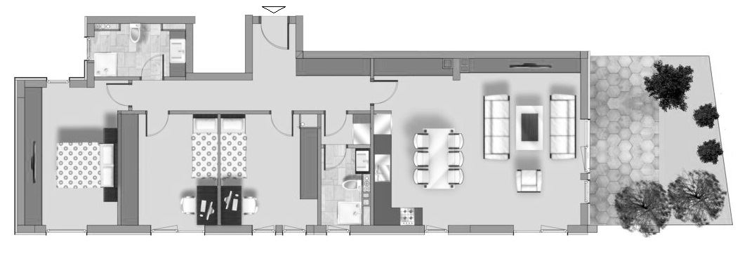 4-СТАЕН АПАРТАМЕНТ 150 М² СЪС СОБСТВЕН ДВОР ДО НБУ - 0