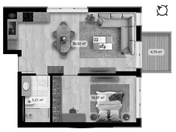 2-СТАЕН АПАРТАМЕНТ 90 М² В ПОЛИГОНА - 0