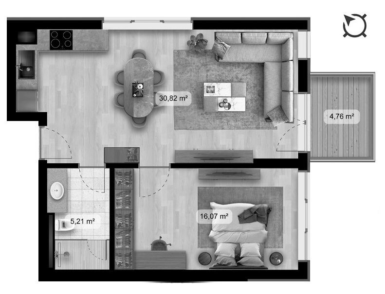 2-СТАЕН АПАРТАМЕНТ 90 М² В ПОЛИГОНА - 0