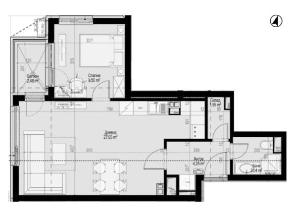 2-СТАЕН АПАРТАМЕНТ 68 М² В МАНАСТИРСКИ ЛИВАДИ ИЗТОК - 0