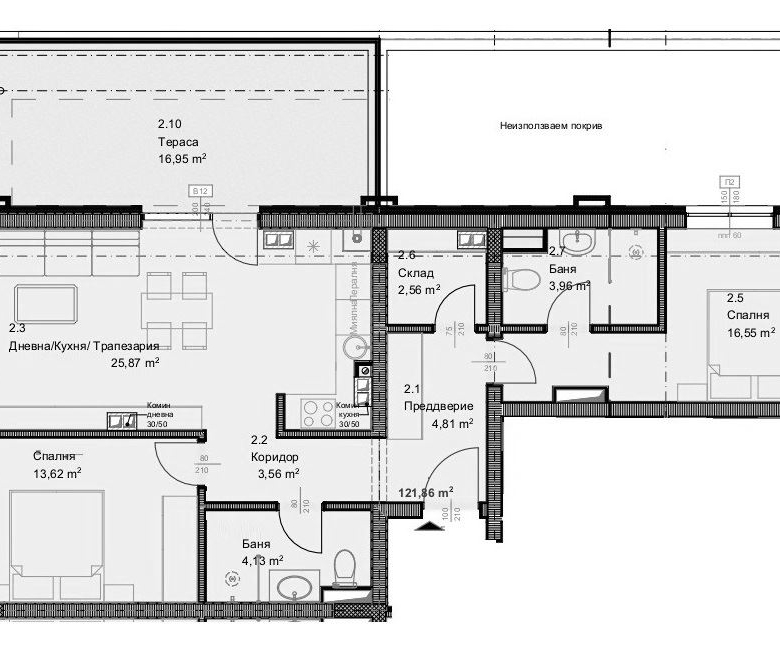 3-СТАЕН АПАРТАМЕНТ 115 М² В КВ.ОВЧА КУПЕЛ - 0