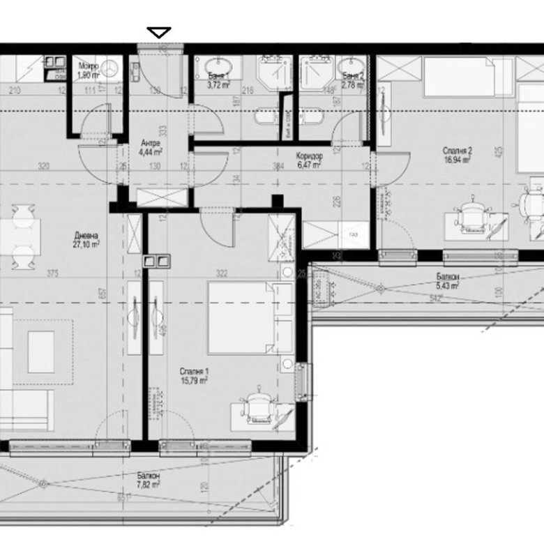 3-СТАЕН АПАРТАМЕНТ 132 М² В МАНАСТИРСКИ ЛИВАДИ ИЗТОК. - 0