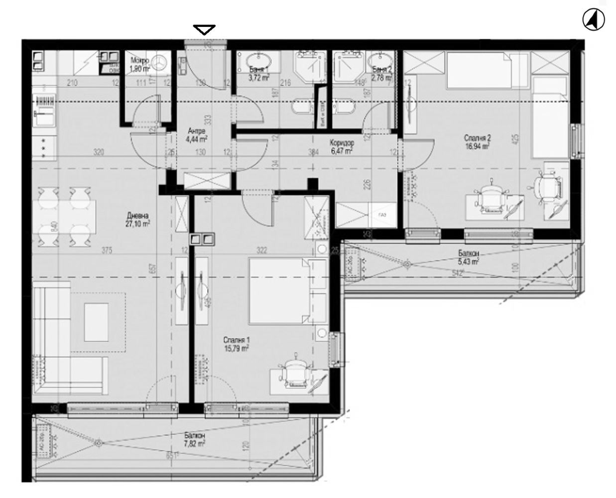 3-СТАЕН АПАРТАМЕНТ 132 М² В МАНАСТИРСКИ ЛИВАДИ ИЗТОК. - 0