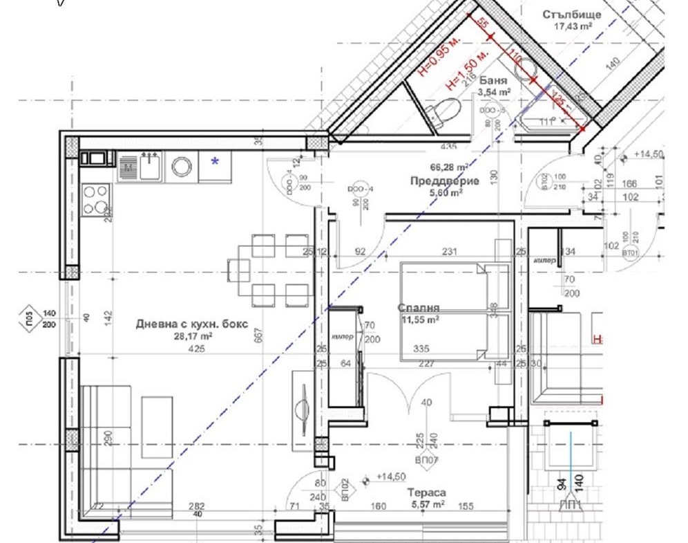 2-СТАЕН АПАРТАМЕНТ 76 М² ДО МЕТРОСТАНЦИЯ ОВЧА КУПЕЛ - 0