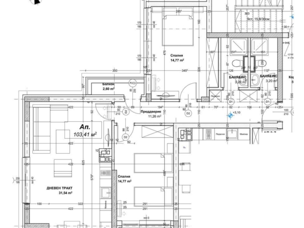 3-СТАЕН АПАРТАМЕНТ 119 М² ДО МЕТРОСТАНЦИЯ ХАДЖИ ДИМИТЪР - 0