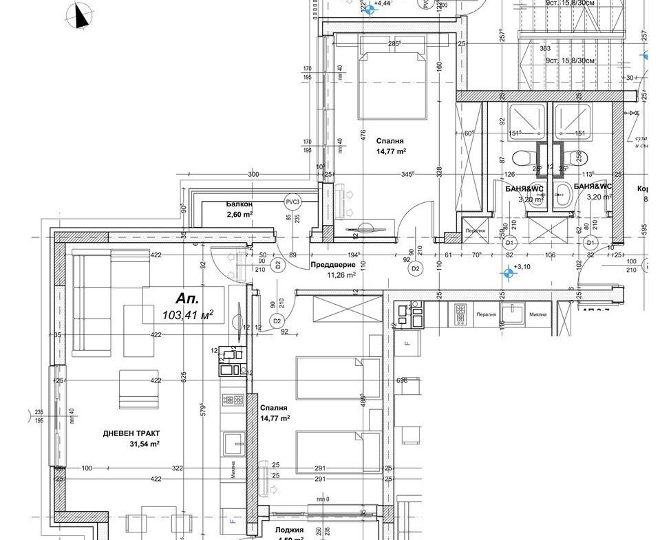 3-СТАЕН АПАРТАМЕНТ 119 М² ДО МЕТРОСТАНЦИЯ ХАДЖИ ДИМИТЪР - 0