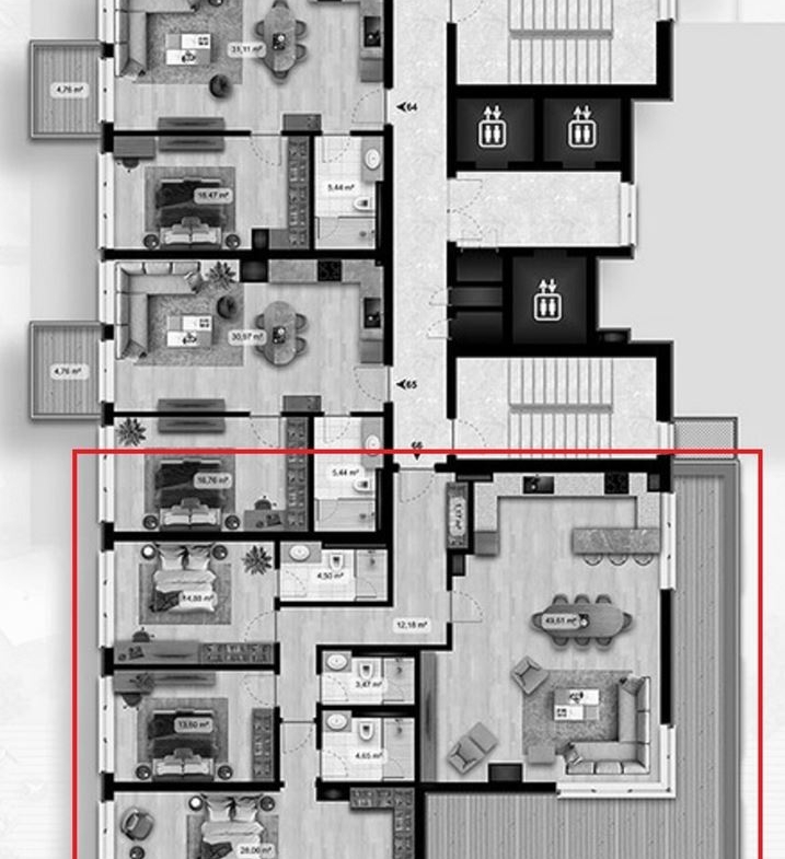 4-СТАЕН АПАРТАМЕНТ 212 М² С ПАНОРАМНА ТЕРАСА - 0