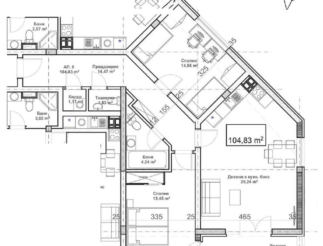 3-СТАЕН АПАРТАМЕНТ 118 М² ДО МЕТРОСТАНЦИЯ ОВЧА КУПЕЛ - 0