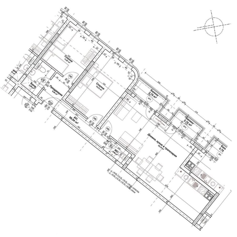 3-СТАЕН АПАРТАМЕНТ 129 М² ДО ПАРКА СВ.СВ. ПЕТЪР И ПАВЕЛ - 0
