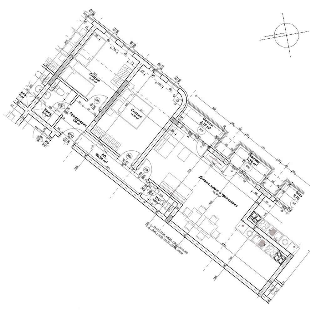 3-СТАЕН АПАРТАМЕНТ 129 М² ДО ПАРКА СВ.СВ. ПЕТЪР И ПАВЕЛ - 0